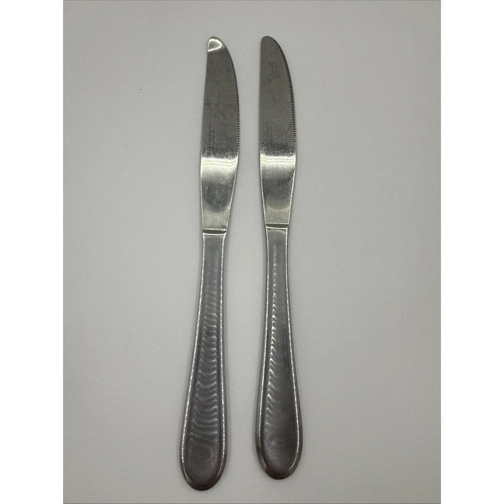 Lot‎ Of 2 Hampton Silversmiths Stainless Steel Butter Knives Replacement